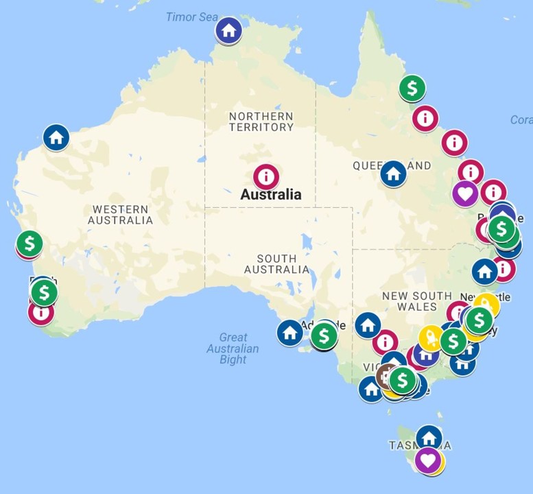 A map of the Australian Innovation Ecosystem